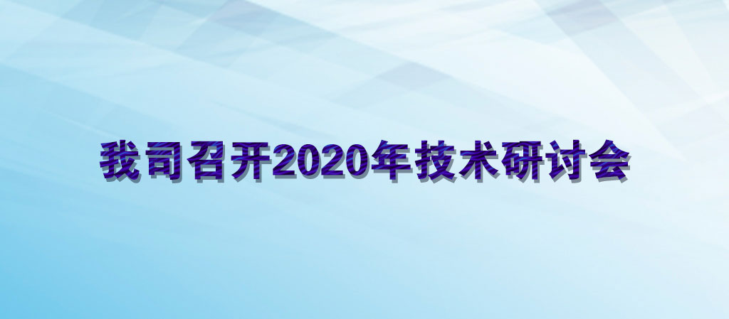 我司召開2020年技術(shù)研討會